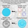 2001000 Custom Plastic Poker Chips, Personalized Double-Sided Full Color Printing with Your Logo/Text/Image, Drink Tokens with Storage Case for Bar, Wedding, Promotions, Festivals (Light Blue) view 4