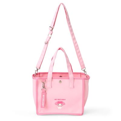 Sanrio 615161 2-Way Mini Tote Bag, My Melody, Cotton, Polyester, Steel, Shoulder Bag, For Ages 3 and Up