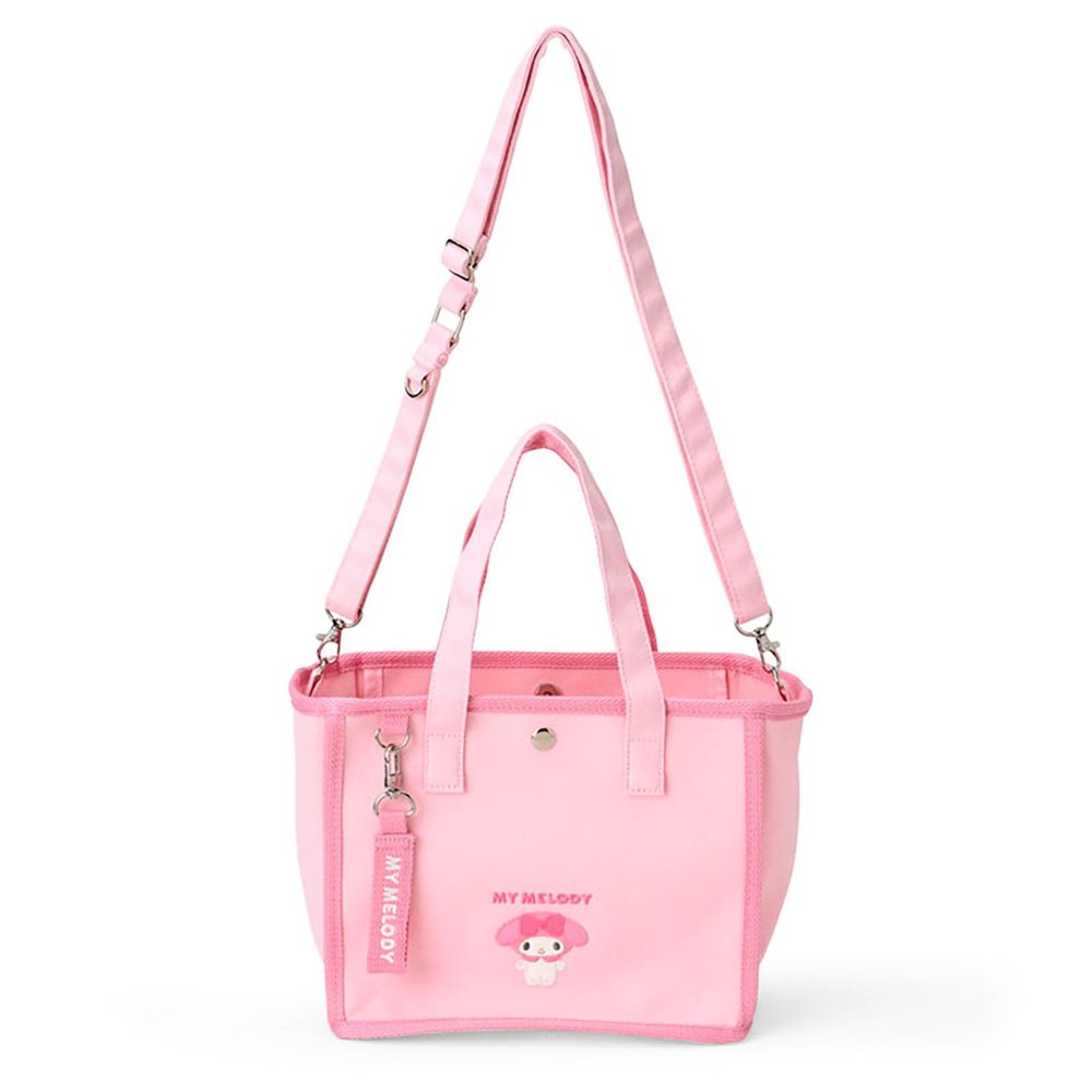 Sanrio 615161 2-Way Mini Tote Bag, My Melody, Cotton, Polyester, Steel, Shoulder Bag, For Ages 3 and Up