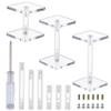 AHANDMAKER 6Pcs Combat Risers for Flying Miniatures 3 Styles Airplane Model Display Holders with Different Heights for Tabletop RPG and Board Games Watch Jewelry Display, Clear view 1