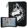 Kuquteed Wild Animal Wolves Trading Card Binder 9 Pocket 900 Cards Holder Collector Album with 50 Removable Sleeves Toys Gifts for Boys Girls Gray White Sports Game Cards view 1