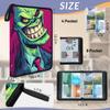 Kuquteed Cartoon Zombie Trading Card Binder 4 Pocket 400 Cards Holder Collector Album with 50 Removable Sleeves Toys Gifts for Boys Girls Green Purple Sports Game Cards view 3