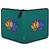 Kuquteed Colorful Lotus Flower Trading Card Binder 4 Pocket 400 Cards Holder Collector Album with 50 Removable Sleeves Toys Gifts for Boys Girls Sea Green Sports Game Cards view 2