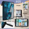 Kuquteed Liones Face Trading Card Binder 4 Pocket 400 Cards Holder Collector Album with 50 Removable Sleeves Gifts for Boys Girls Blue Gray Sports Game Cards view 3