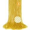 12PCS Gold Mardi Gras Beads, Metallic Bead Necklaces Bulk, Oval 32" Christmas Beaded Necklace Costume, Festival Parade Throw Accessories for Wedding Xmas Birthday Pirate Party Supplies Decorations view 1