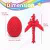 Flavery 4 Pack 3D Printed Dragon Egg - Small Egg with Wings Dragon Inside, 3D Printed Fidget Toys, Surprise Toys for Gift, Desk Executive Pet, Figurine Decor view 3
