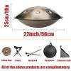 22 Inch Steel Hand Pan Percussion Instruments, D Minor 9/10/12 Notes Hand Pan Drum For Adults And Kids, 432Hz Harmonic Percussion Instrument With Handpan Case And Mallets(Gold,12 notes) view 2