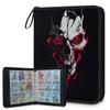 Kuquteed White Skull Head Trading Card Binder 9 Pocket 900 Cards Holder Collector Album with 50 Removable Sleeves Toys Gifts for Boys Girls Black Red Sports Game Cards view 1