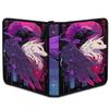 Kuquteed Animals Crow Fox Trading Card Binder 4 Pocket 400 Cards Holder Collector Album with 50 Removable Sleeves Gifts for Boys Girls Purple White Sports Game Cards view 2