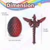 Flavery 4 Pack 3D Printed Dragon Egg - Party Favors, Small Egg with Wings Dragon Inside, 3D Printed Fidget Toys, Classroom Prizes, Surprise Gift for Birthday, Christmas, Home Office Decor view 2