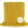 100PCS Mardi Gras Beads, Gold Oval Beaded Necklace Stuff, 32" Mardi Gras Christmas Beaded Necklace Costume Bulk, Festival Parade Throw Accessories for Mardi Gras St Patricks Christmas Celebrations view 1