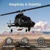 Carmanon RTF Airwolf RC Helicopter - 27:1 Scale Collectible Remote Control Helicopter with Auto-Hover, 6CH Control & Dual Batteries for Adults Beginners,TV-Accurate Air Wolf Series Model view 3
