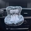 SwiftServ Doll Car Seat for 38 inch Figures, Fits Character Plushes, Blind Box Dolls & Vinyl Collectibles, Includes Air Vent Clip & Desktop Stand, Cute Car Ornament for Collectors (Grey) view 1