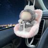 SwiftServ Doll Car Seat for 38 inch Figures, Fits Character Plushes, Blind Box Dolls & Vinyl Collectibles, Includes Air Vent Clip & Desktop Stand, Cute Car Ornament for Collectors (Grey) view 4