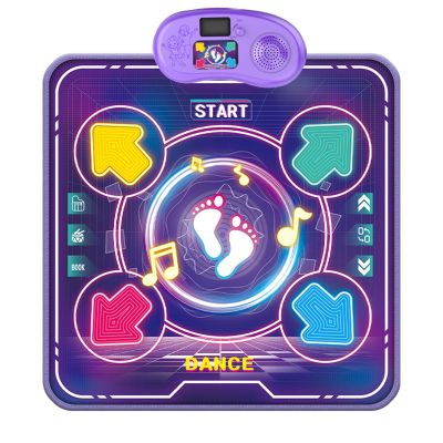 ZHORCIN Interactive Dance Mats for Boys and Girls with Wirelesses and Light Up 4 Buttons Indoor Dancing Playmat for Children