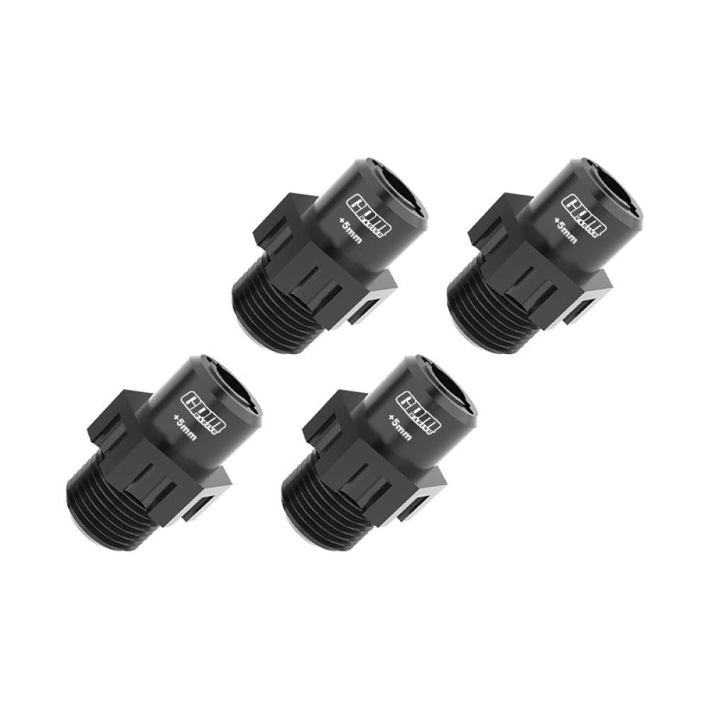 Aluminum 7075 Alloy 17mm Wheel Hubs Widen 5mm for Traxxas 1:8 JATO 4X4 VXL Brushless Buggy Upgrades - Black