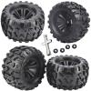 2.8" Preglued RC Truck Tires and Wheels 12mm Hex for 1/10 Rustler Stampede Hoss 2wd 4x4 vxl Tires Wheels Arrma Tires Wheels Redcat Volcano Tires view 1
