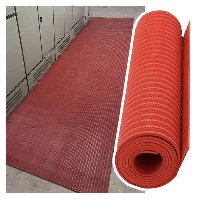 AMUFJJ Electrical Substations Rubber Mats for Floor, Flexible Insulating Mat Dielectric for Distribution Room, Electrical Safety Insulated Tools(LxWxT 6' x 3 1/5' x 1/4")