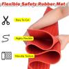 AMUFJJ Electrical Substations Rubber Mats for Floor, Flexible Insulating Mat Dielectric for Distribution Room, Electrical Safety Insulated Tools(LxWxT 6' x 3 1/5' x 1/4") view 3