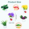 12 PCS Mini Dollhouse Accessories Potted Plants, Miniature Plants for Doll House Tiny Fake Greenery Bonsai Ornament Crafts for Adults Dollhouse Decoration and DIY Handicrafts view 2
