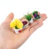 12 PCS Mini Dollhouse Accessories Potted Plants, Miniature Plants for Doll House Tiny Fake Greenery Bonsai Ornament Crafts for Adults Dollhouse Decoration and DIY Handicrafts view 3