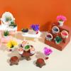12 PCS Mini Dollhouse Accessories Potted Plants, Miniature Plants for Doll House Tiny Fake Greenery Bonsai Ornament Crafts for Adults Dollhouse Decoration and DIY Handicrafts view 4