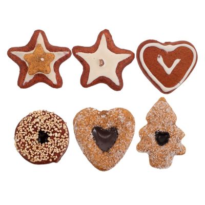 INOOMP 6pcs Realistic Fake Cookies Chocolate Dessert Model: Simulation Food Props for Photography Party Decoration Doll House