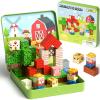 49 PCS Magnetic Building Blocks Travel Toys, Farm Animals Magnetic Tiles with Portable Iron Storage Box & Play Base, STEM Learning Toys for Kids Ages 3-5, 4-8 view 1