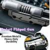 FELIXCONN Metal Haptic Magnetic Slider - Robot Gun Fidget Toy for Adults (ADHD Focus), Stress & Anxiety Relief, Portable EDC Heavy Duty Fidget - Antique Silver view 2