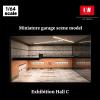 1/64 Model Car Display Case,Fits for 1/64 Hot Wheels Diecast Model Car,Diorama Double Decker Car Showroom Garage Model with Dimmable LED Lighting City Car Parking Lot Scene Model Collection (C) view 2