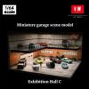 1/64 Model Car Display Case,Fits for 1/64 Hot Wheels Diecast Model Car,Diorama Double Decker Car Showroom Garage Model with Dimmable LED Lighting City Car Parking Lot Scene Model Collection (C) view 3