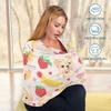 Baby Car Seat Canopy Covers Nursing Cover Stretchy Boys Girls Dog Banana Fruit Carrier Cover Breastfeeding Cover Breathable view 3