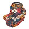 Baby Car Seat Canopy Covers Nursing Cover Stretchy Boys Girls Flower Oil Painting Carrier Cover Breastfeeding Cover Breathable view 1