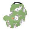Baby Car Seat Canopy Covers Nursing Cover Stretchy Boys Girls Rabbit Green Carrier Cover Breastfeeding Cover Breathable view 1