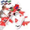 Tyyseis Airplane Race Track Kids Toys with Lights and Sound,Foldable 4 Layer Track Toy Set,Aairplane with Game Mat, Airplane Racing Cars,Christmas Birthday Gifts for Age 3 4 5 6+Years Old Boys Girls view 1