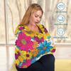 Baby Car Seat Canopy Covers Nursing Cover Stretchy Boys Girls Colored Floral Vivid Carrier Cover Breastfeeding Cover Breathable view 3