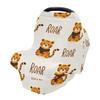 Baby Car Seat Canopy Covers Nursing Cover Stretchy Boys Girls Tiger Cartoon Carrier Cover Breastfeeding Cover Breathable view 1