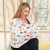 Baby Car Seat Canopy Covers Nursing Cover Stretchy Boys Girls Mushrooms Watercolor Carrier Cover Breastfeeding Cover Breathable view 3
