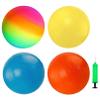 YNHFIFI 4 Pack Playground Ball, 8.5 Inch Rainbow Kickball for Kids Adults Indoor & Outdoor Dodgeball Handball Four Square Ball Schoolyard Game with Hand Pump view 1
