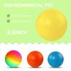 YNHFIFI 4 Pack Playground Ball, 8.5 Inch Rainbow Kickball for Kids Adults Indoor & Outdoor Dodgeball Handball Four Square Ball Schoolyard Game with Hand Pump view 3