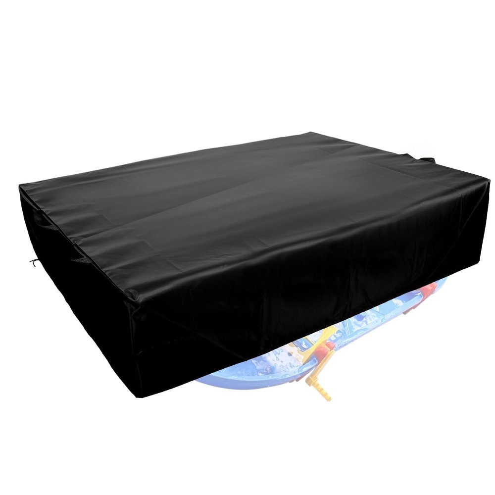 Lyreh Tier Water Table Toys Cover, Waterways Playset Cover Outdoor Activity Table Protection Accessories fit for 2-Layer Kids 48.82x34.65 Inch (Black)