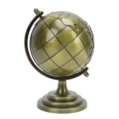 Changor Metallic Luster Alloy World Globe 360 Rotating Educational Globe for Office Study