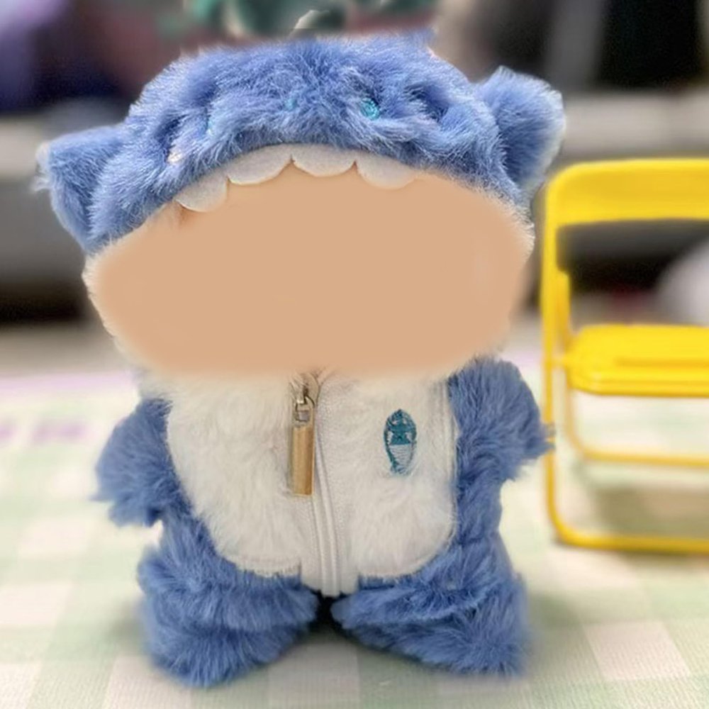 Cute Shark Clothes Sets for 17cm Dolls(Only Clothing No Doll) Clothing Accessories, Animal Disguise Outfits for Doll Clothes Replacement (SharkSharkB)