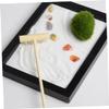 VANZACK Zen Garden Table Decoration with Simulation Moss Elegant Miniature Landscape Sand Table Decor for Meditation and Relaxation Present for Home and Office view 4