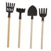 YARNOW 4pcs Mini Gardening Tools for Fun and Engaging Mini Shovels Rakes and Forks for Imaginative Play and Garden Activities and Fairy Garden Decor view 1