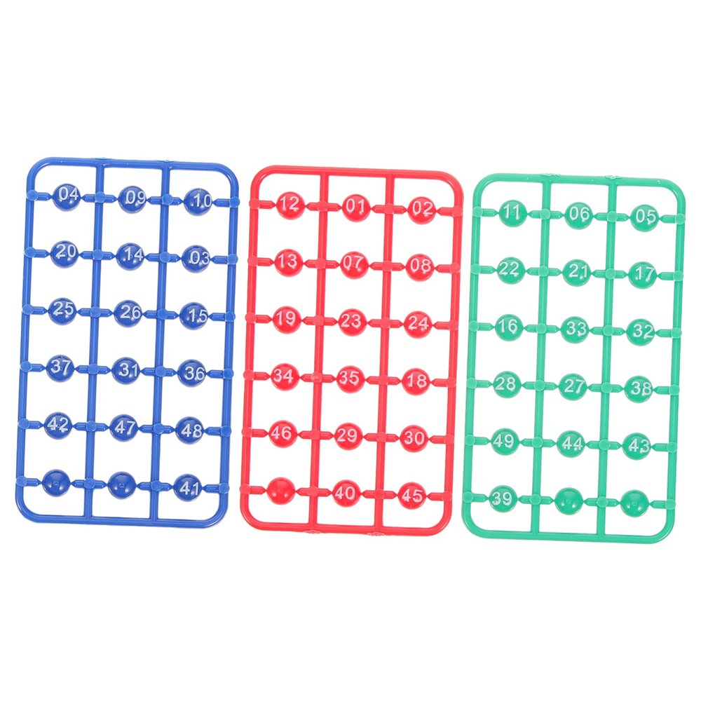 Vaguelly Multi-Color Bingo Balls for Lottery Games 49pcs Small Raffle Game Balls for Parties Manual Drawing and Fun Activities