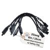 BackBay R/C 15CM / 6in 20awg Twisted Servo Extension Cable w/Safety Clip - All Black/Stealth Series - 100 Strands for RC Planes, Drones, Trucks, E-Bikes - 11 Lengths / 5 Wires Per Pack view 1