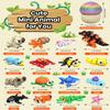 17PCS 3D Printed Animal Figurines Set with Mushroom Container - 16 Unique Articulated Animals, Fidget Toys for Stress Relief, Party Favors, Desk Decor & Gifts for Kids & Adults (17PCS Colour) view 3
