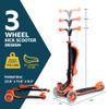 3 Wheel Scooter for Kids with Foldable Seat, Adjustable Handlebar Height, Lean-to-Steer Ride On Toy for Kids Ages 2+, Light-Up LED Wheels, Wide Anti Slip Deck, Indoor & Outdoor Use, Orange view 2