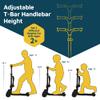 3 Wheel Scooter for Kids with Foldable Seat, Adjustable Handlebar Height, Lean-to-Steer Ride On Toy for Kids Ages 2+, Light-Up LED Wheels, Wide Anti Slip Deck, Indoor & Outdoor Use, Orange view 3